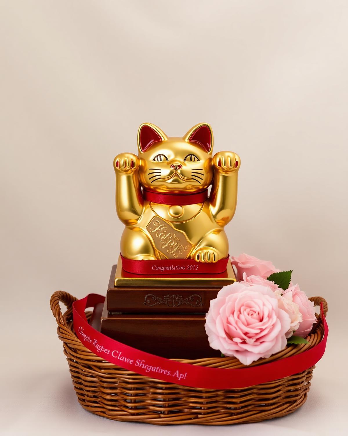 zhaocaimao-hualan-shadeng-delivery 沙登准备出货的招财猫花篮